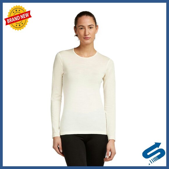 Merino Wool Thermal Base Layer Long Sleeve Shirt Medium Slim Fit
